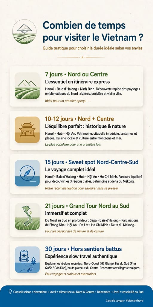 Combien de temps pour visiter le Vietnam ?