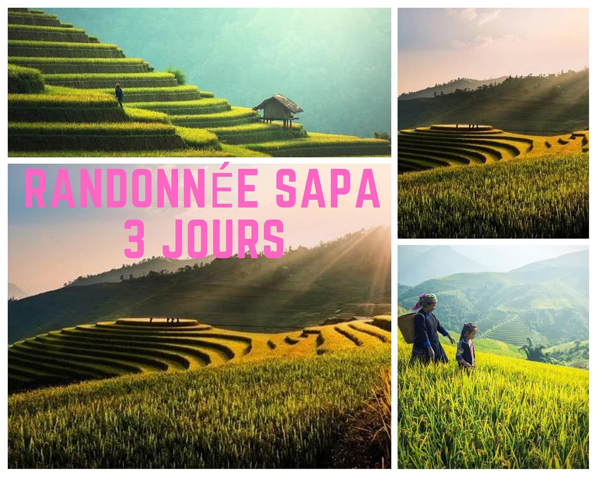 Randonnée Sapa 3 Jours 2 nuits chez habitant authentique/ Trek Niveau Soutenu