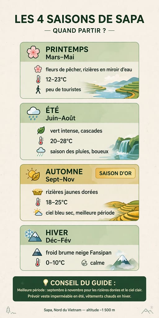 Quel est le meilleur moment pour visiter Sapa ? Le guide francophone et honnête d'un local